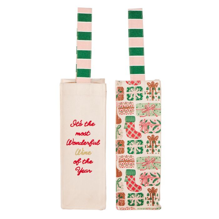 Gift Motif Cot Bottle Bag 10x32cm Mul