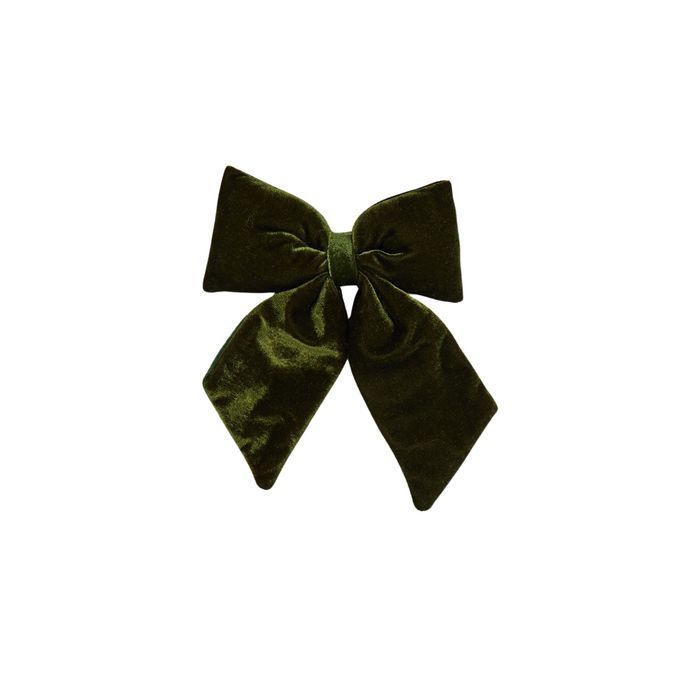 Bow Tie Decoration Velvet 24x18cm Green