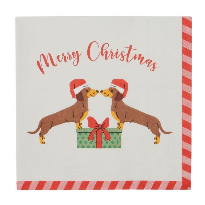 Dachshund Joy 20pk 3 Ply 33cm Napkin Mul