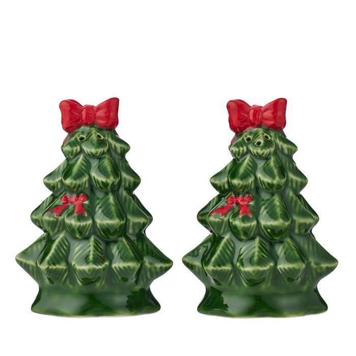 Holly Tree S&amp;P Shaker Ceramic 10cm Grn