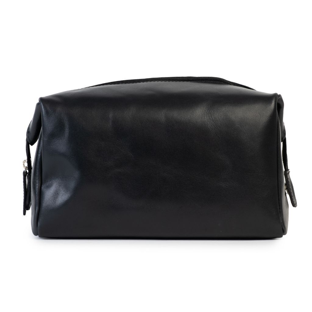 Leather Dopp Bag Black