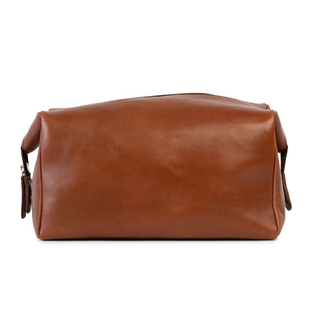 Leather Dopp Bag Vintage Tan
