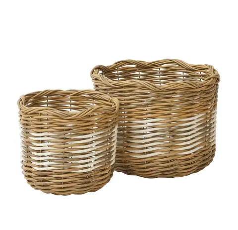 Jacka PE Rattan Twist Basket Large, Size: Large