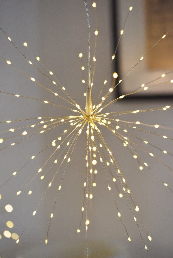 Hanging Starburst Plug In 50cm - Silver