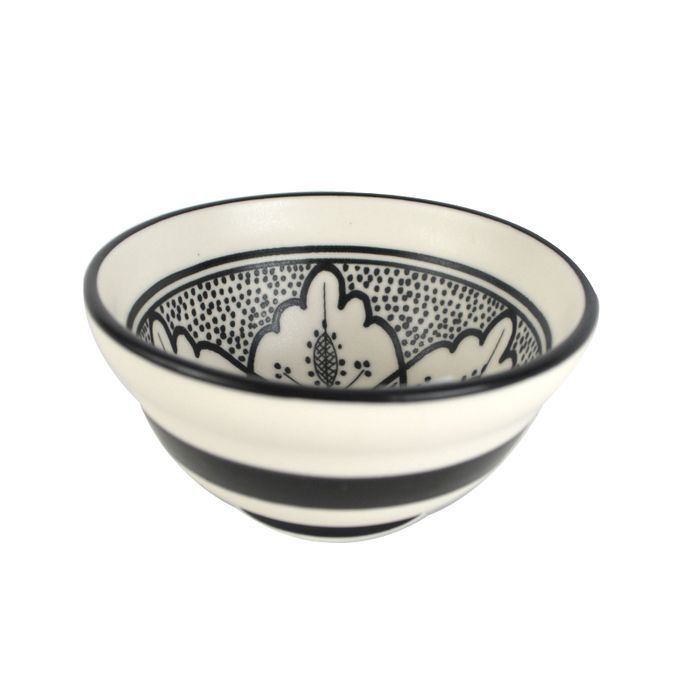 Aleah Ceramic Bowl 30x9x6cm Black/White