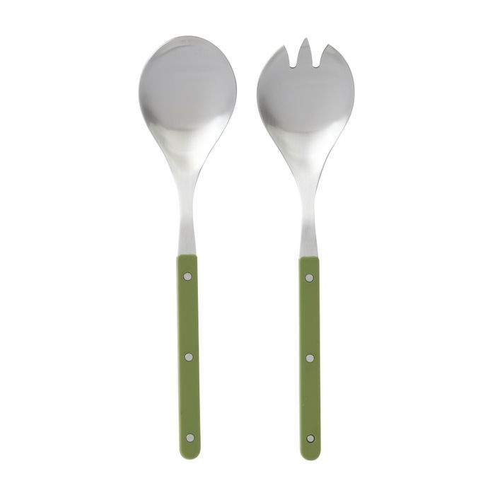 Remy S/2 S/Steel Salad Server 24cm Olive