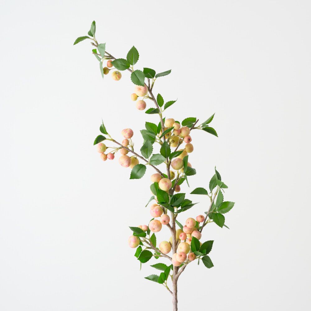 Crabapple Spray Pink Green 110cm