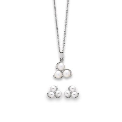 smykkesæt sølv m ferskvandsperler