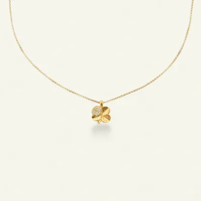 Firkløver vedhæng pave m kæde