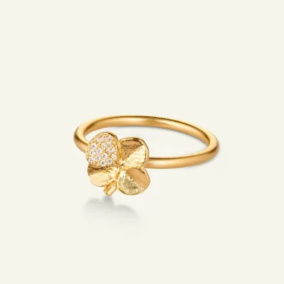 Firkløverring forgyldt pave