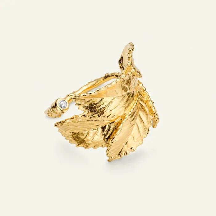 Rose Ring stor med diamant