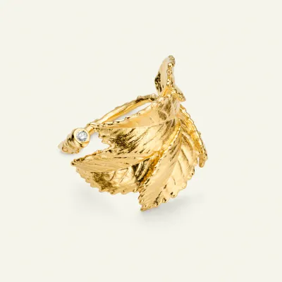 Rose Ring stor med diamant