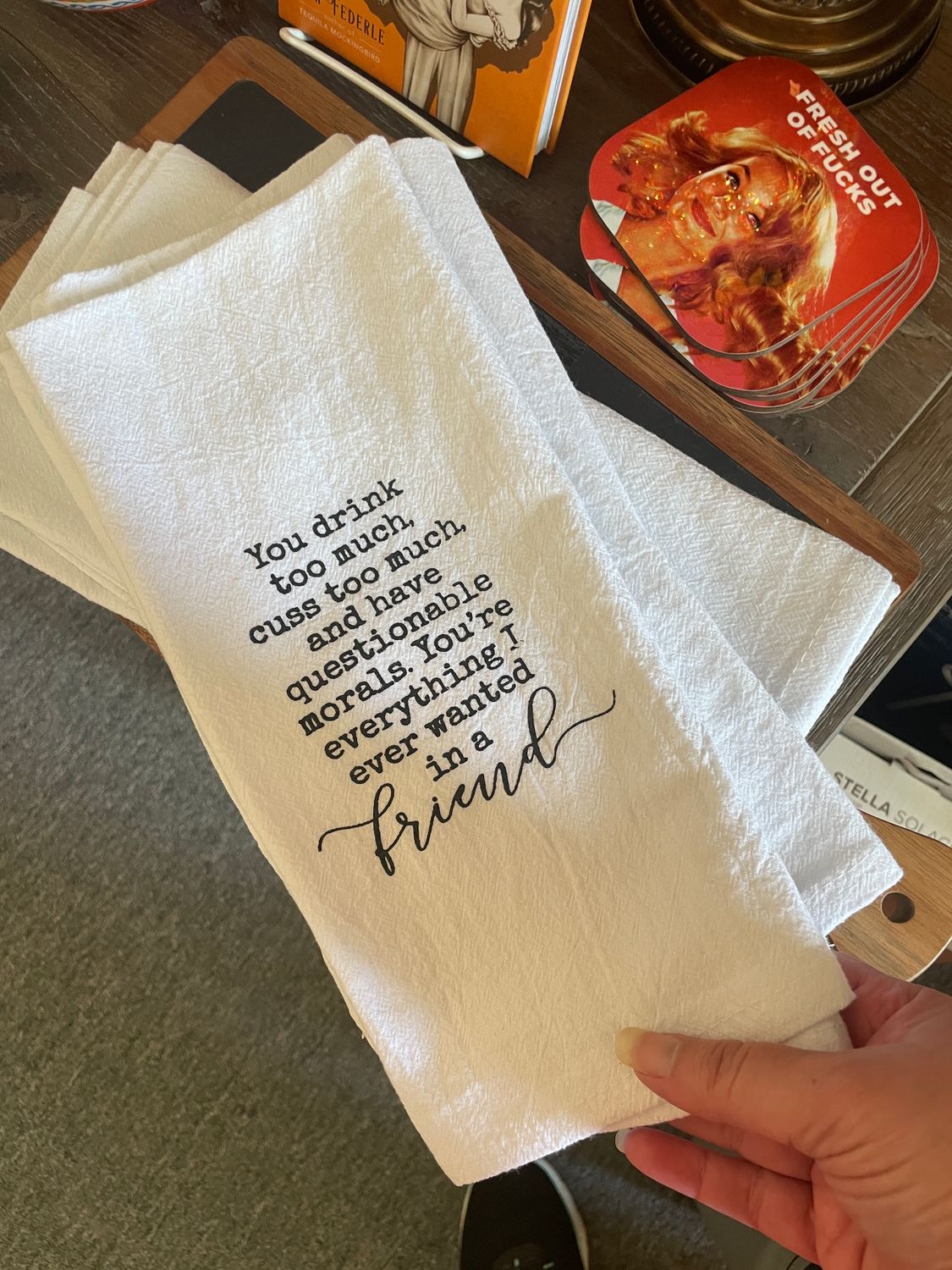 DRINK TOO MUCH TEA TOWEL