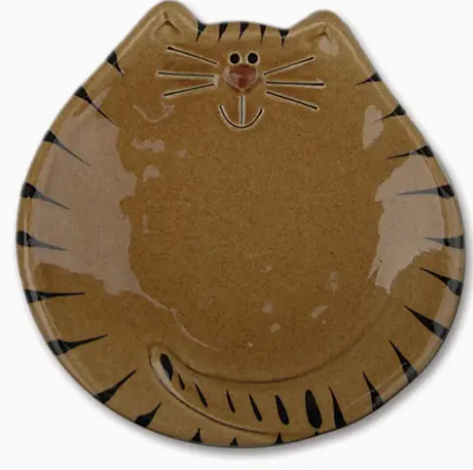5&quot; CAT DISH TAN TIGER 