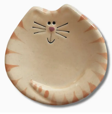 5&quot; CAT DISH YELLOW TIGER 