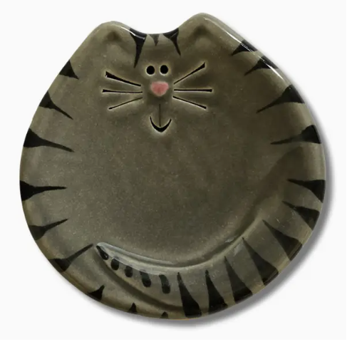 3&quot; CAT DISH GRAY TIGER 