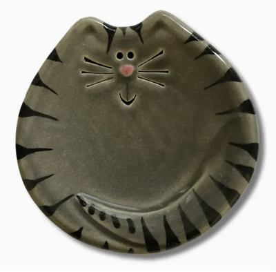 3&quot; CAT DISH GRAY TIGER 