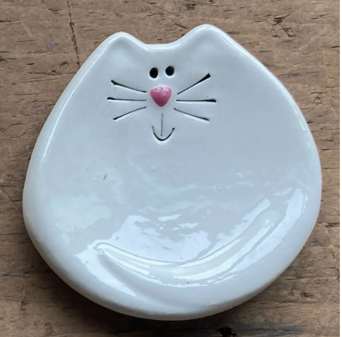 3&quot; CAT DISH WHITE 