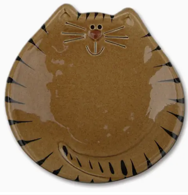 3&quot; CAT DISH TAN TIGER