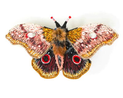 EMPEROR MOPANE MOTH BROOCH PIN