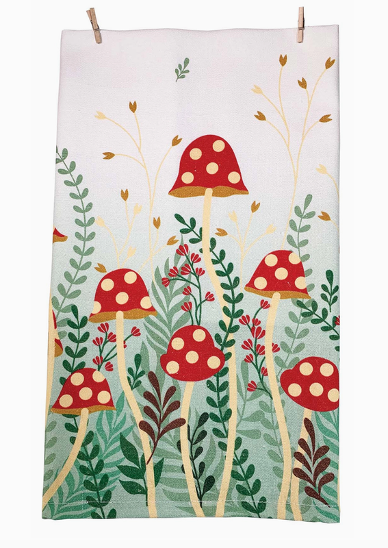 MUSHROOM GARDEN TEA TOWELS