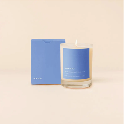 MOM GUILT CANDLE ROCKS GLASS