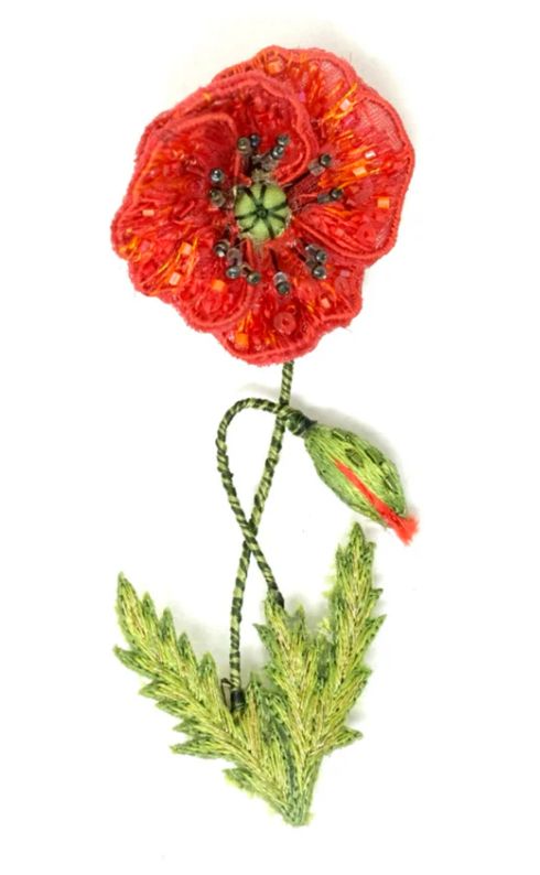 FIELD POPPY BROOCH PIN
