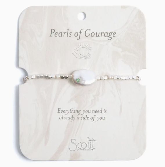 PEARL OF AFFIRMATION- COURAGE/SILVER