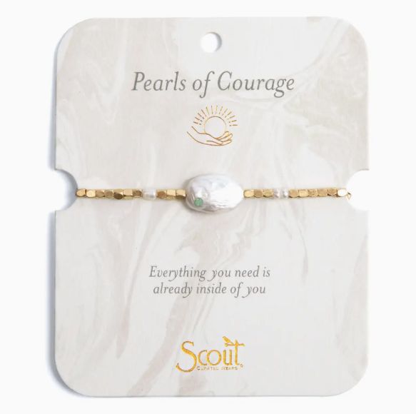 PEARL OF AFFIRMATION- COURAGE/GOLD