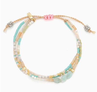 MIXED MEDIA- COURAGE/AMAZONITE GOLD