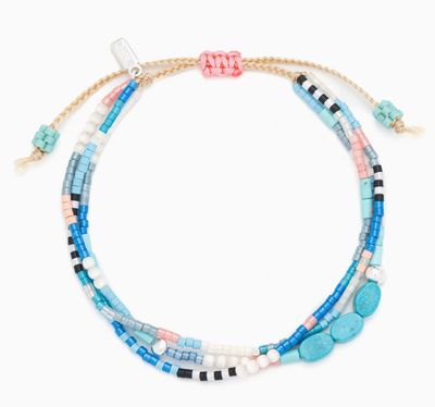 MIXED MEDIA- SKY/TURQUOISE/SILVER