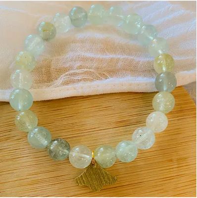 AQUAMARINE BEADED BRACELET