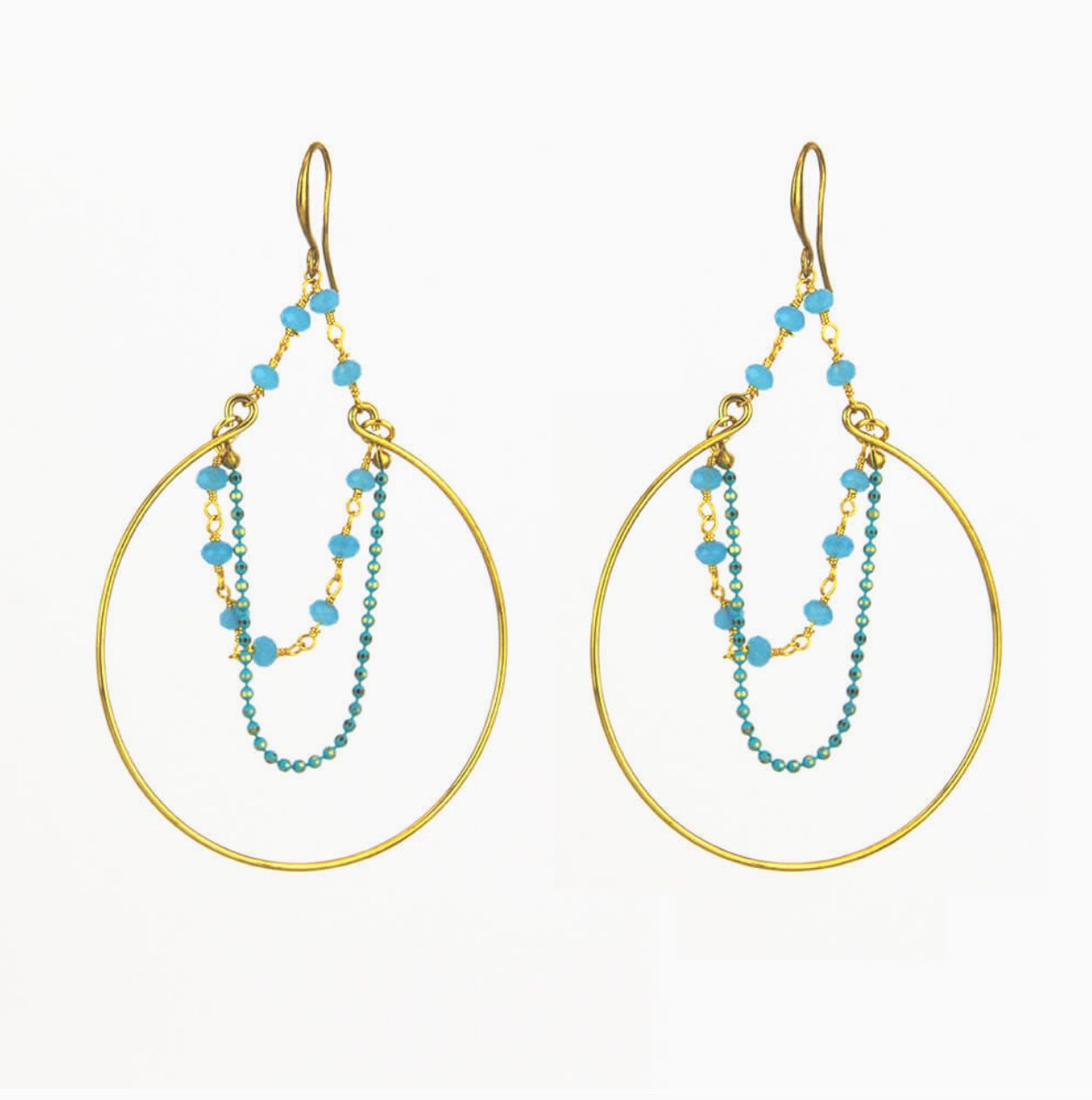 BOHO HOOP TURQ/AQUA
