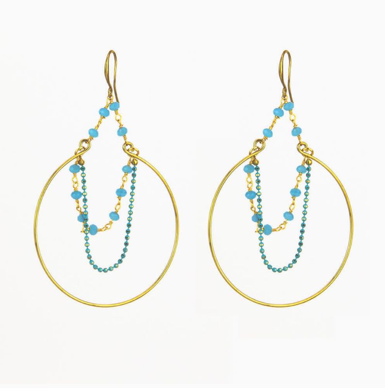 BOHO HOOP TURQ/AQUA