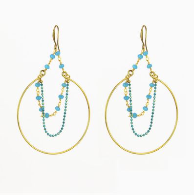 BOHO HOOP TURQ/AQUA