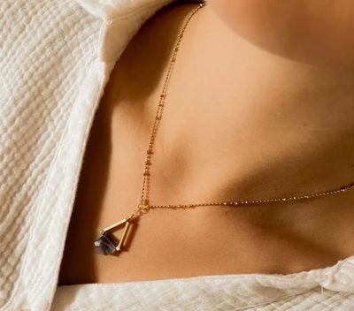 FLUORITE SHIELD NECKLACE