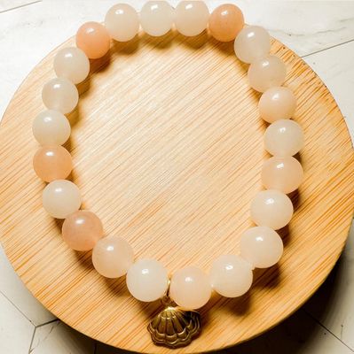 PINK AVENTURINE BEADED BRACELET