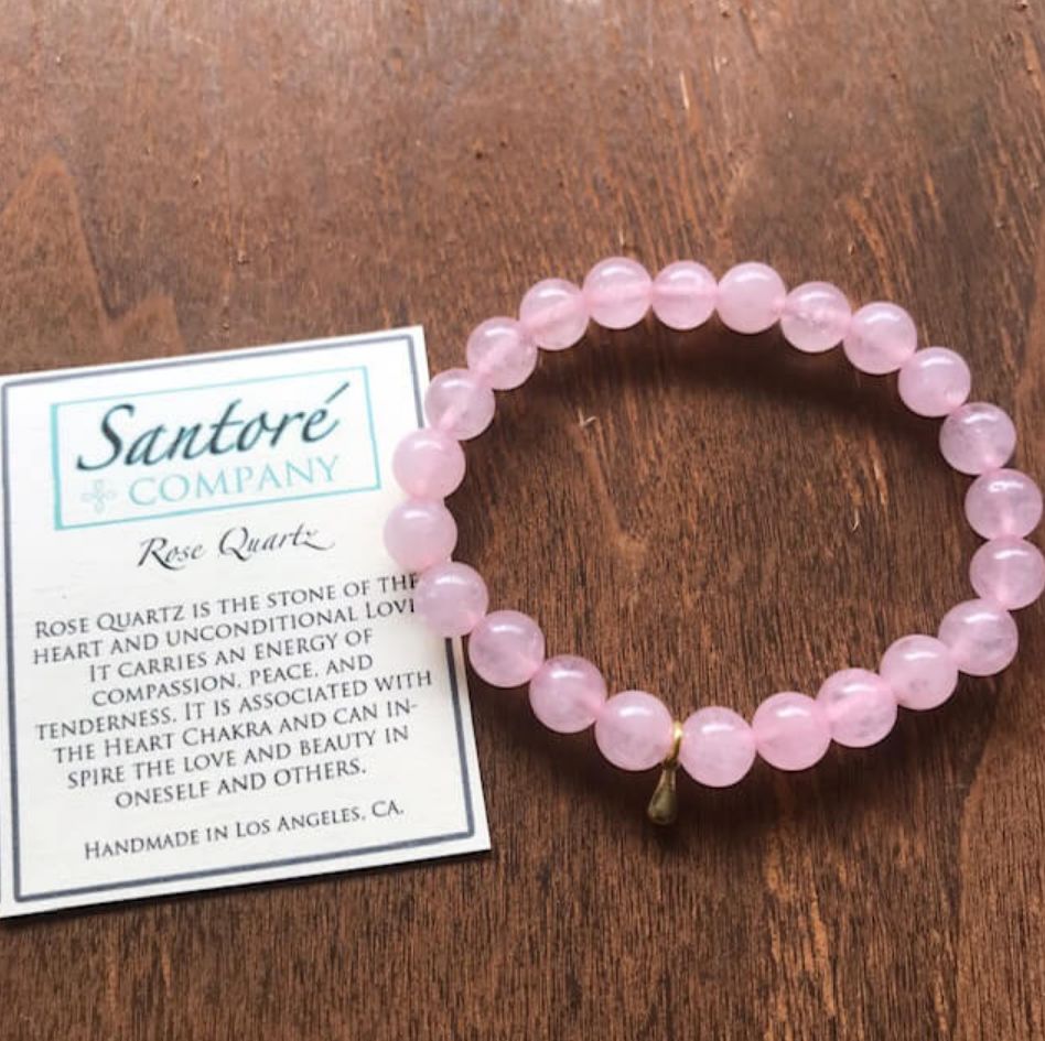 ROSE QUARTZ STONE MALA BRACELET