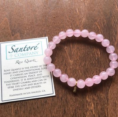 ROSE QUARTZ STONE MALA BRACELET