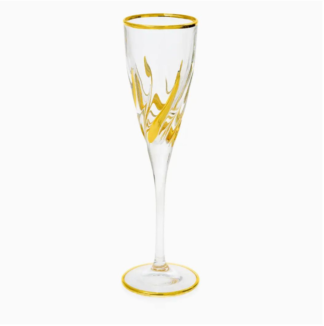 TRIX CHAMPAGNE FLUTE- GOLD