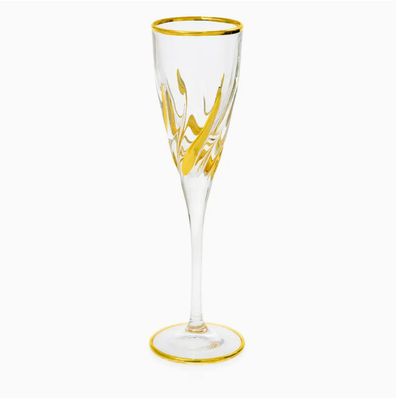 TRIX CHAMPAGNE FLUTE- GOLD
