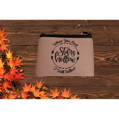 GG COIN PURSE-WHERE YOU LEAD I WILL FOLLOW-PINK