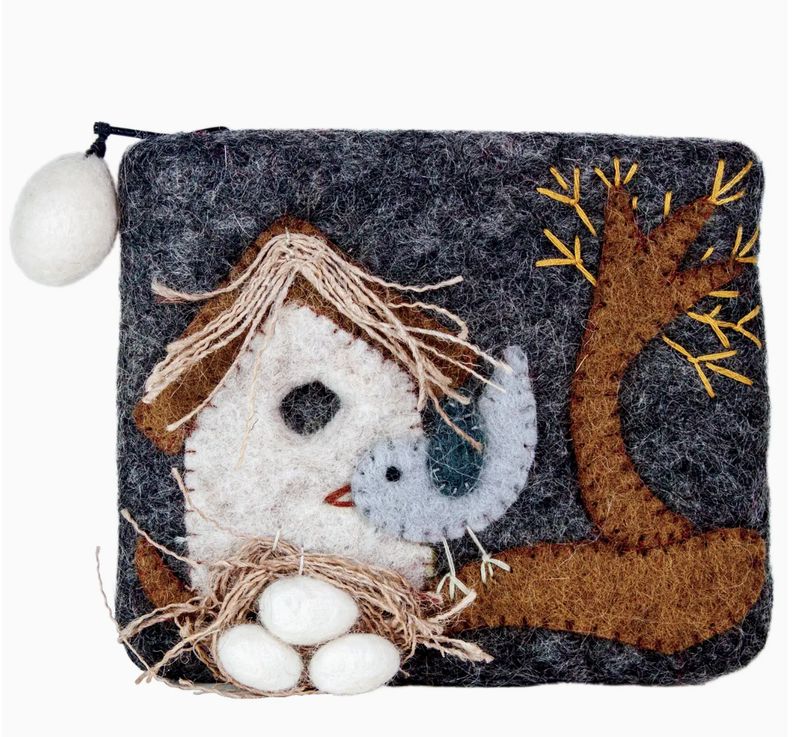 COIN PURSE NESTING BIRD