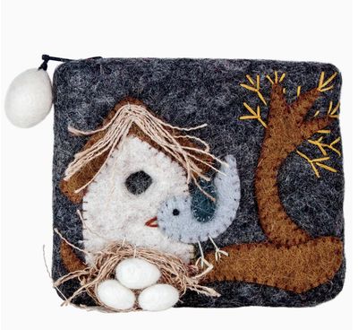 COIN PURSE NESTING BIRD