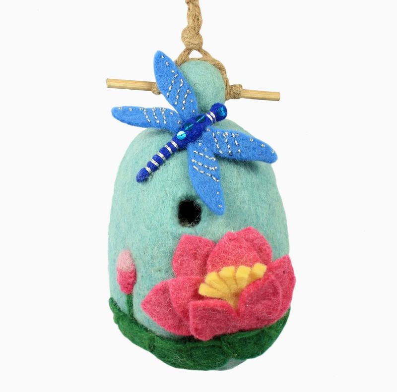 LOTUS DRAGONFLY BIRDHOUSE