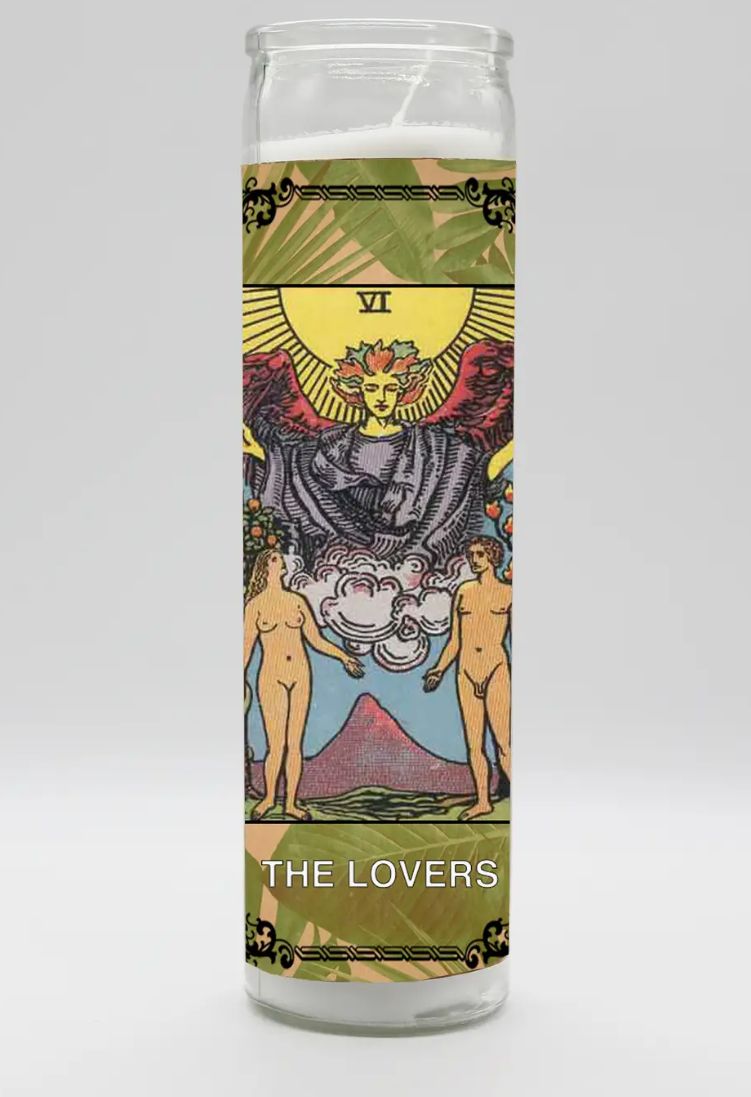 LOVERS TAROT PRAYER CANDLE