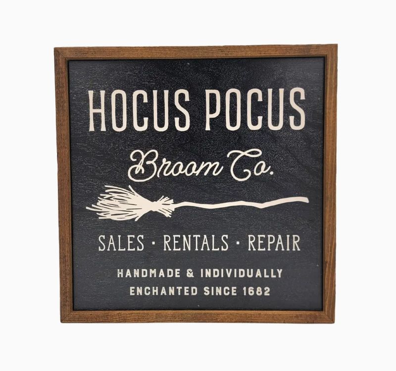 HOCUS POCUS BROOM SIGN