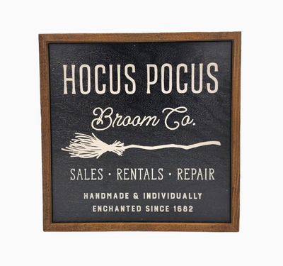 HOCUS POCUS BROOM SIGN