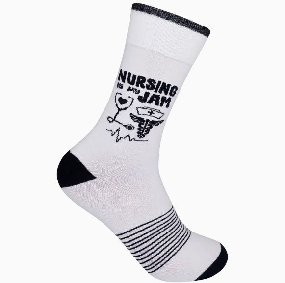 NURSING IS MY JAM SOCKS