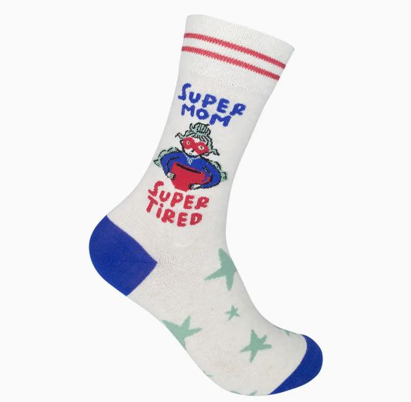 SUPER MOM SUPER TIRED SOCKS